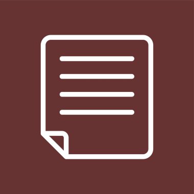 kağıt simgesi, vektör illüstrasyonu basit tasarım