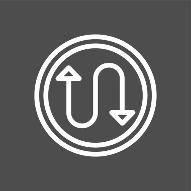 İki Ok simgesi, vektör illüstrasyonu basit tasarım