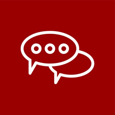 Sohbet simgesi, vektör illüstrasyonu basit tasarım