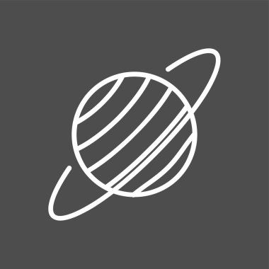 Uranüs simgesi, vektör illüstrasyonu basit tasarım