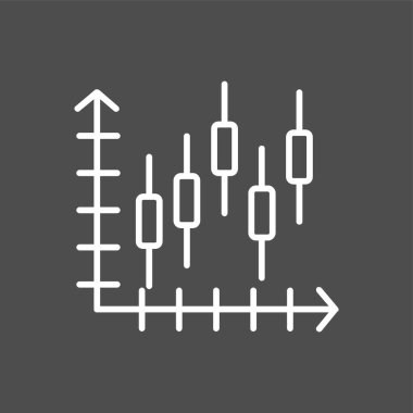 Candlestick Grafik simgesi, vektör illüstrasyonu basit tasarım