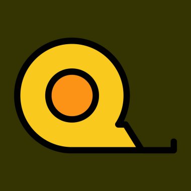 Teyp simgesini ölçün, vektör illüstrasyonu basit tasarım