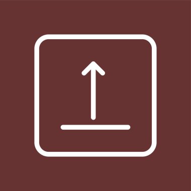 Upload icon, vector illustration simple design