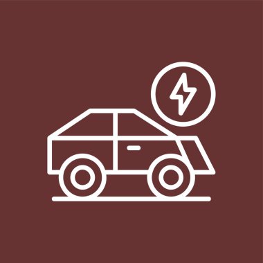 Electric Car icon, vector illustration simple design