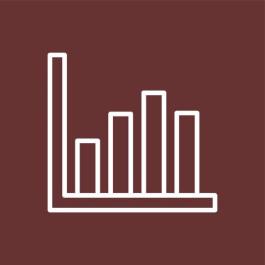 Çubuk Grafik simgesi, vektör illüstrasyonu basit tasarım