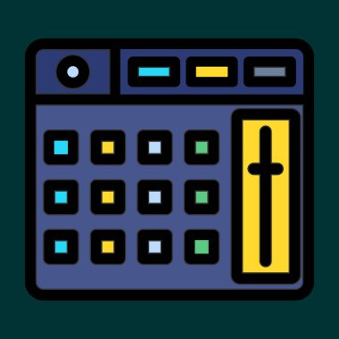 Launchpad simgesi, vektör illüstrasyonu basit tasarım