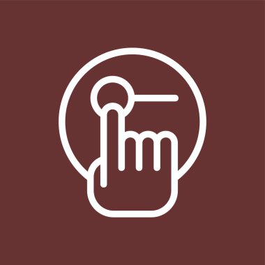 Dokunmatik Ekran simgesi, vektör illüstrasyonu basit tasarım