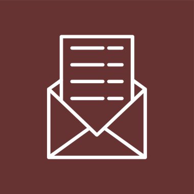 Mail icon, vector illustration simple design