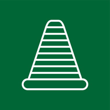 Trafik konisi simgesi, vektör illüstrasyonu basit tasarım