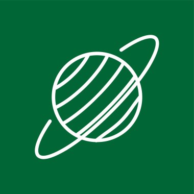 Uranüs simgesi, vektör illüstrasyonu basit tasarım