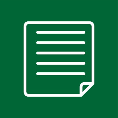 belge simgesi, vektör illüstrasyonu basit tasarım