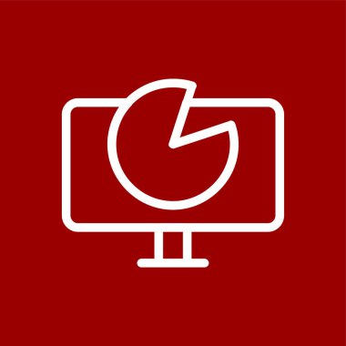 monitör simgesi, vektör illüstrasyonu basit tasarım