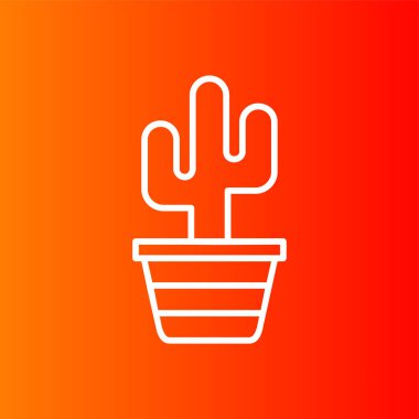 Cactus icon, vector illustration simple design