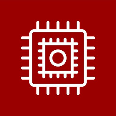 Cpu icon, vector illustration simple design
