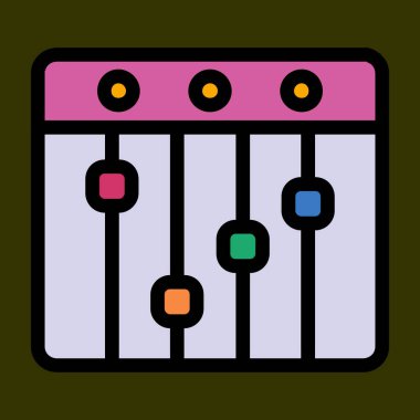 eşitleyici simgesi, vektör illüstrasyonu basit tasarım