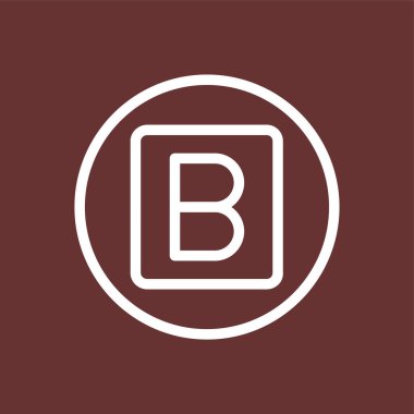 Kalın simge, vektör illüstrasyonu basit tasarım