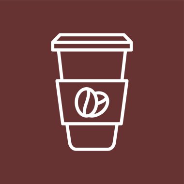 kahve simgesi, vektör illüstrasyonu basit tasarım