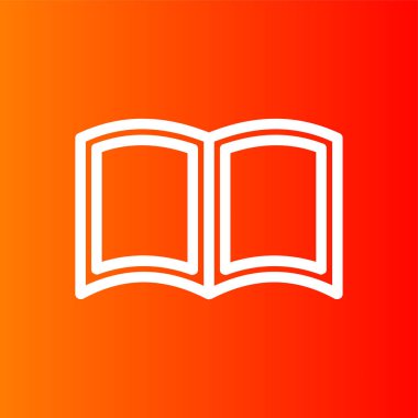kitap simgesi, vektör illüstrasyonu basit tasarım