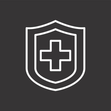 Güvenlik simgesi, vektör illüstrasyonu basit tasarım