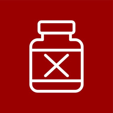 Zehir simgesi, vektör illüstrasyonu basit tasarım