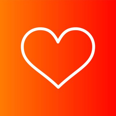 Kalp simgesi, vektör illüstrasyonu basit tasarım