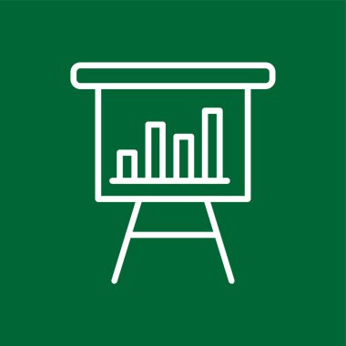 sunum simgesi, vektör illüstrasyonu basit tasarım