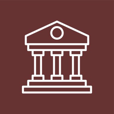 Partenon simgesi, vektör illüstrasyonu basit tasarım