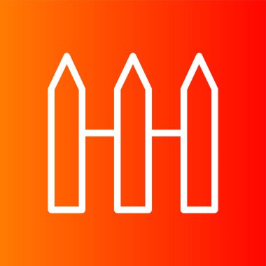 çit simgesi, vektör illüstrasyonu basit tasarım