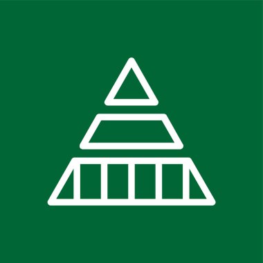 piramit simgesi, vektör illüstrasyonu basit tasarım