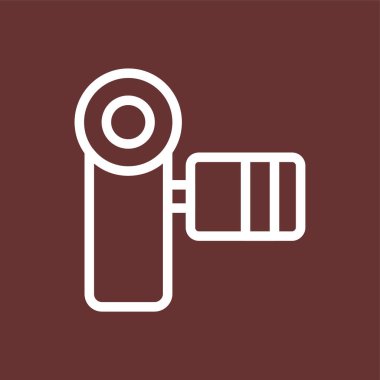 video kamera simgesi, vektör illüstrasyonu basit tasarım