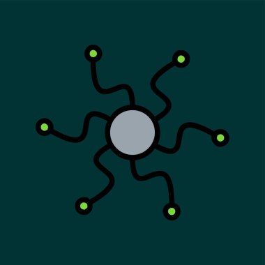 Bağlantı simgesi, vektör illüstrasyonu basit tasarım