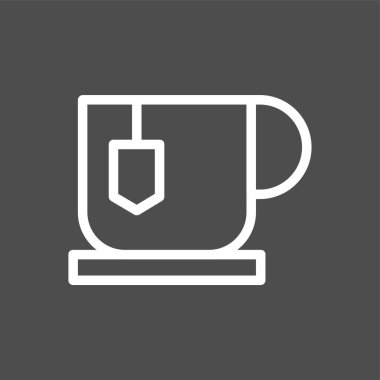 Çay simgesi, vektör illüstrasyonu basit tasarım