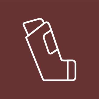 Astım simgesi, vektör illüstrasyonu basit tasarım