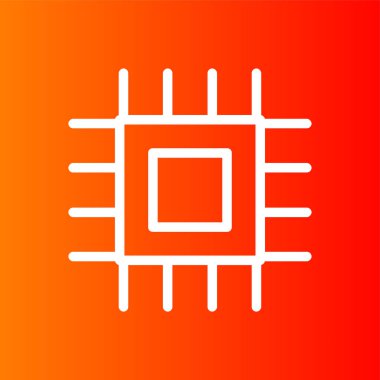 Cpu icon, vector illustration simple design