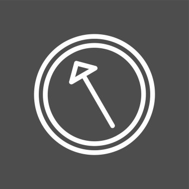 Sol Yukarı simgesi, vektör illüstrasyonu basit tasarım