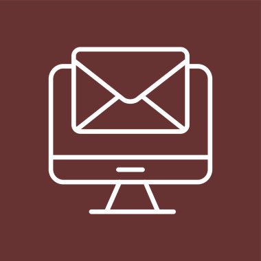 Mail icon, vector illustration simple design