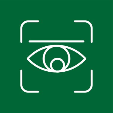 Retina simgesi, vektör illüstrasyonu basit tasarım