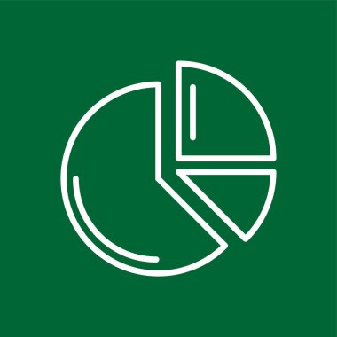 Pasta çizelgesi simgesi, vektör illüstrasyonu basit tasarım