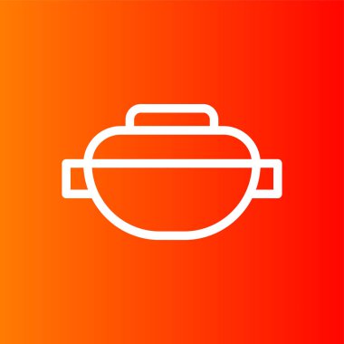 Hot Pot simgesi, vektör illüstrasyonu basit tasarım