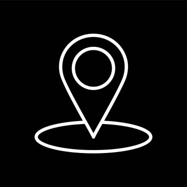 GPS simgesi, vektör illüstrasyonu basit tasarım