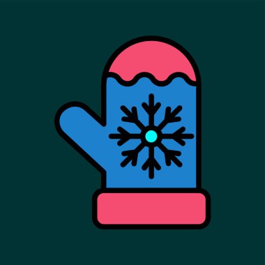 Eldiven simgesi, vektör illüstrasyonu basit tasarım