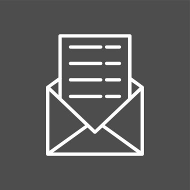 Mail icon, vector illustration simple design