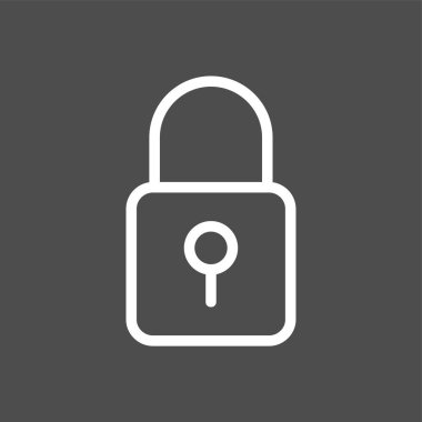Lock icon, vector illustration simple design