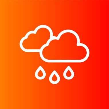 yağmur damlaları simgesi, vektör illüstrasyonu basit tasarım