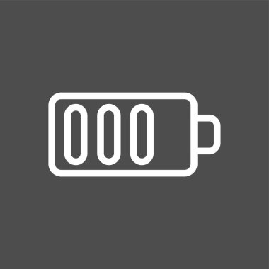 Batarya Durumu simgesi, vektör illüstrasyonu basit tasarım