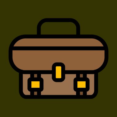 evrak çantası simgesi, vektör illüstrasyonu basit tasarım