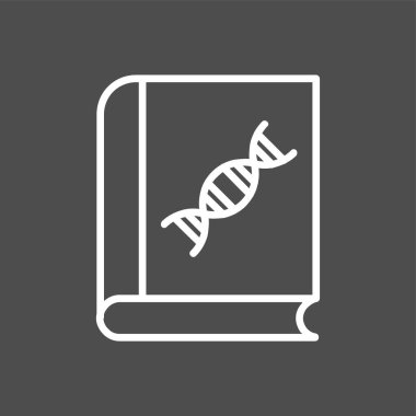 Biyoloji simgesi, vektör illüstrasyonu basit tasarım