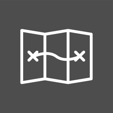 harita simgesi, vektör illüstrasyonu basit tasarım