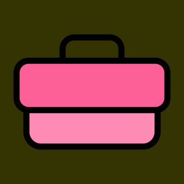 evrak çantası simgesi, vektör illüstrasyonu basit tasarım