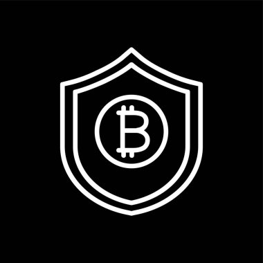 Bitcoin simgesi, vektör illüstrasyonu basit tasarım